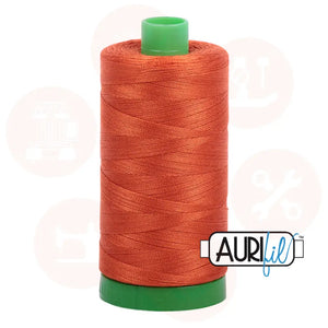 Aurifil 40Wt Cotton Mako Thread - Rusty Orange Mk40P-2240 Domestic