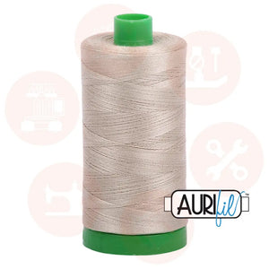 Aurifil 40Wt Cotton Mako Thread -Stone Mk40Sp-2324 Domestic