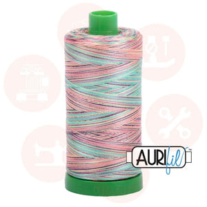 Aurifil 40Wt Cotton Mako Thread - Varigated Marrakesh Mk40Sp-3817 Domestic