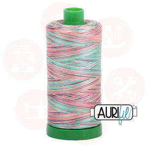 Aurifil 40Wt Cotton Mako Thread - Varigated Marrakesh Mk40Sp-3817 Domestic
