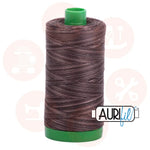 Aurifil 40Wt Cotton Mako Thread -Varigated Mocha Mousse Mk40Sp-4671 Domestic