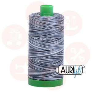 Aurifil 40Wt Cotton Mako Thread -Varigated Storm At Sea Mk40Sp-4655 Domestic