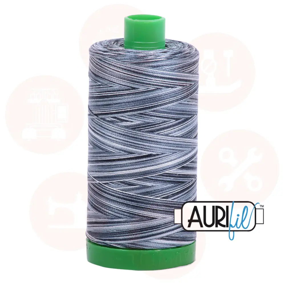 Aurifil 40Wt Cotton Mako Thread -Varigated Storm At Sea Mk40Sp-4655 Domestic