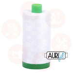 Aurifil 40Wt Cotton Mako Thread - White Mk40Sc6-2024 Domestic