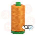 Aurifil 40Wt Cotton Mako Thread - Yellow Orange Mk40P-2145 Domestic