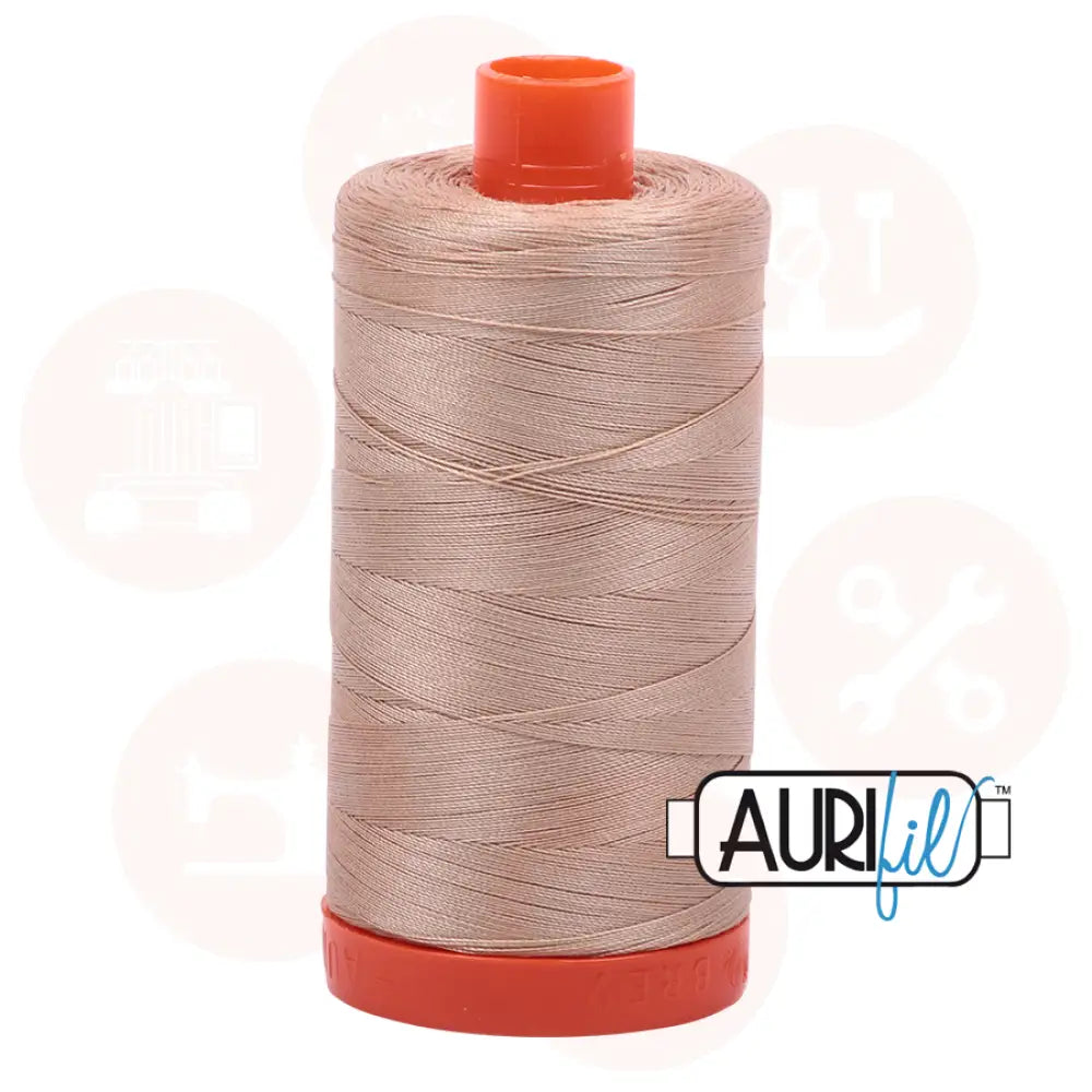 Aurifil 50Wt Cotton Mako Thread -Beige Mk50Sp-2314 Domestic