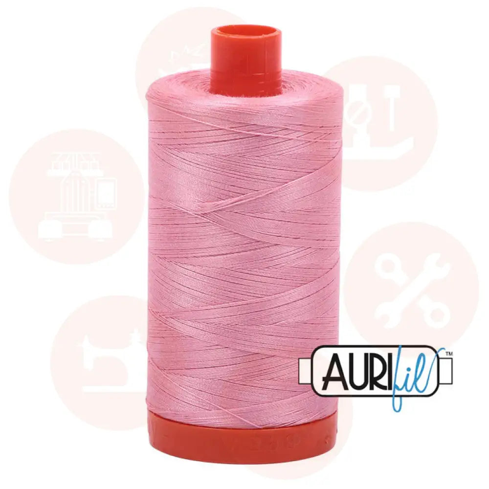 Aurifil 50Wt Cotton Mako Thread -Bright Pink Mk50Sp-2425 Domestic