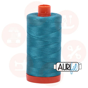 Aurifil 50Wt Cotton Mako Thread Dark Turquoise Mk50Sp-4182 Domestic