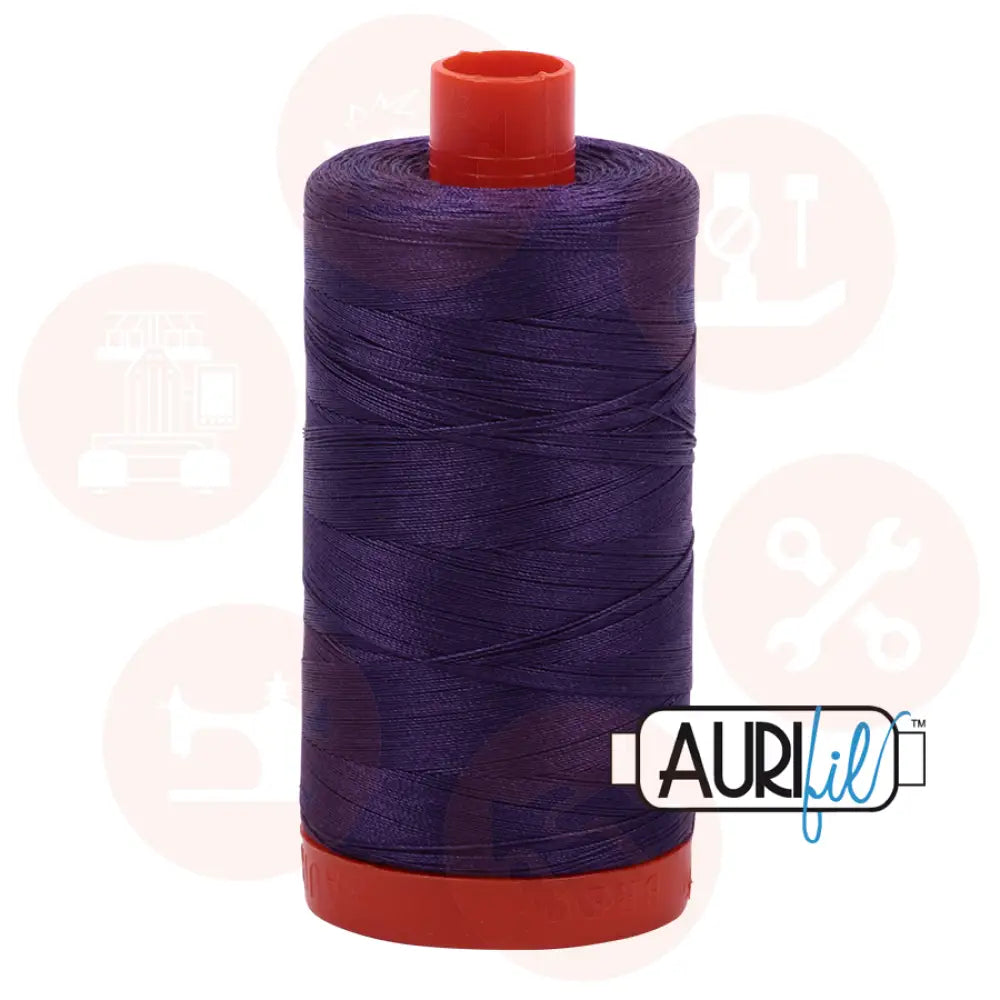 Aurifil 50Wt Cotton Mako Thread Dark Violet Mk50Sp-2582 Domestic