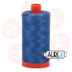 Aurifil 50Wt Cotton Mako Thread Delft Blue Mk50Sp-2730 Domestic