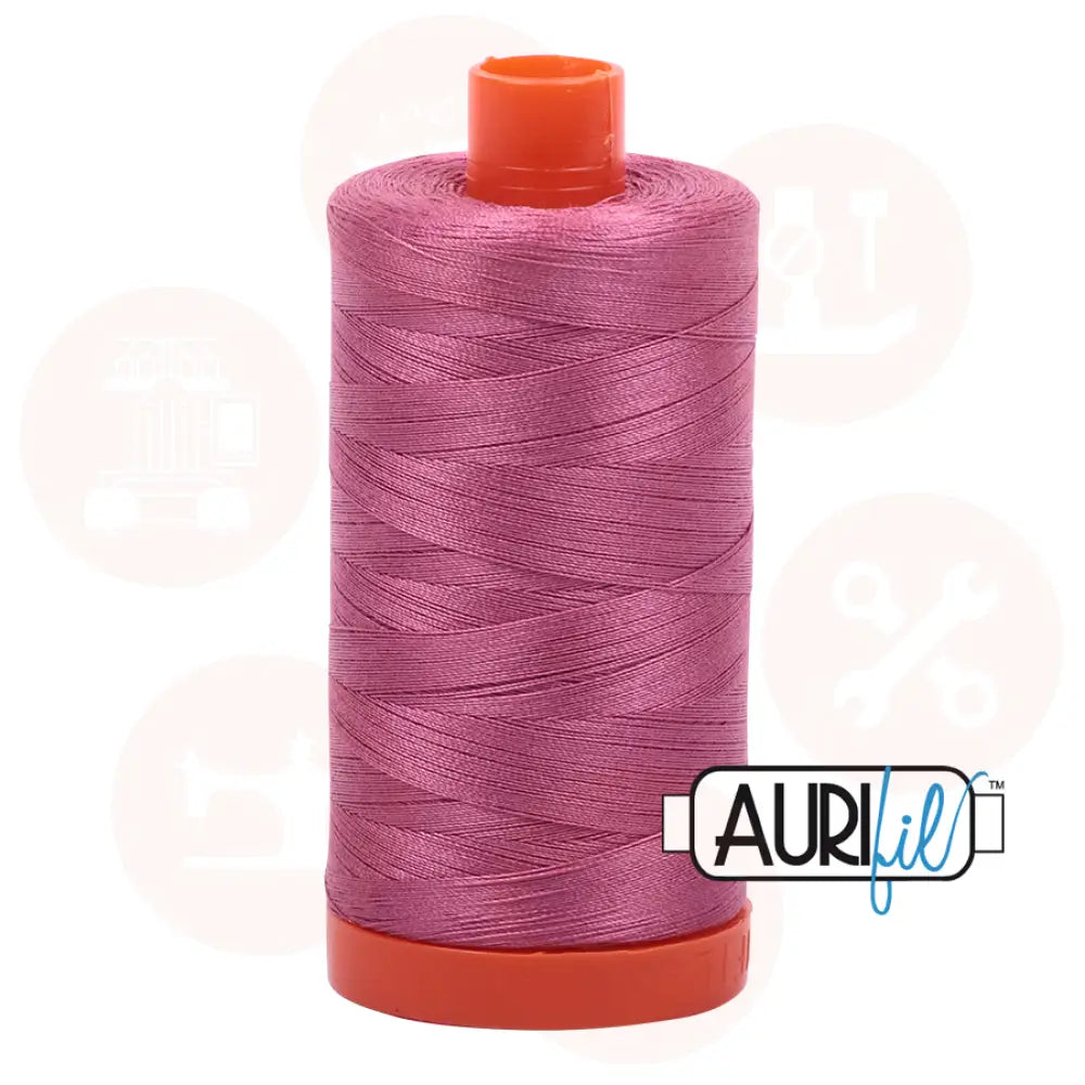 Aurifil 50Wt Cotton Mako Thread -Dusty Rose Mk50Sp-2452 Domestic