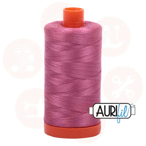 Aurifil 50Wt Cotton Mako Thread -Dusty Rose Mk50Sp-2452 Domestic