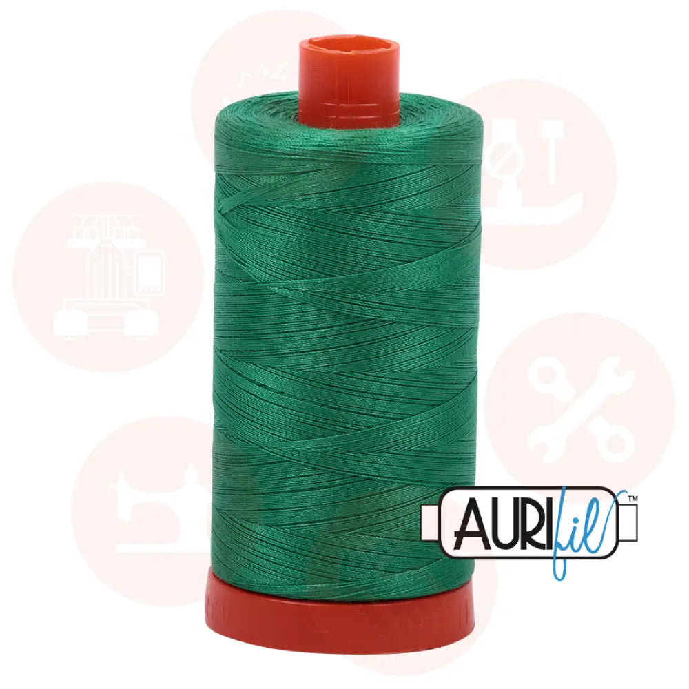 Aurifil 50Wt Cotton Mako Thread -Emerald Mk50Sp-2865 Domestic