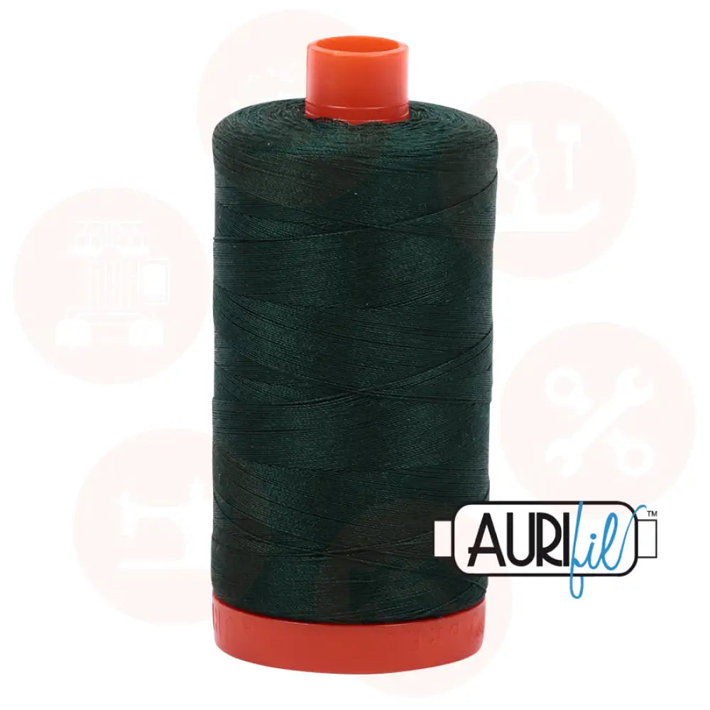 Aurifil 50Wt Cotton Mako Thread -Forest Green Mk50Sp-4026 Domestic