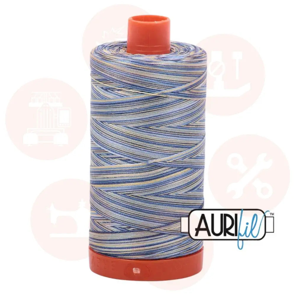 Aurifil 50Wt Cotton Mako Thread Lemon Blueberry Mk50Sp-4649 Domestic