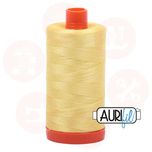 Aurifil 50Wt Cotton Mako Thread Lemon Mk50Sp-2115 Domestic