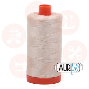 Aurifil 50Wt Cotton Mako Thread -Light Beige Mk50Sp-2310 Domestic