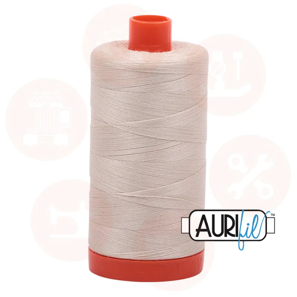 Aurifil 50Wt Cotton Mako Thread -Light Beige Mk50Sp-2310 Domestic