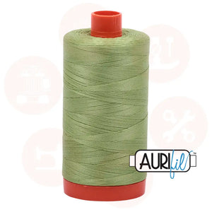 Aurifil 50Wt Cotton Mako Thread -Light Fern Mk50Sp-2882 Domestic