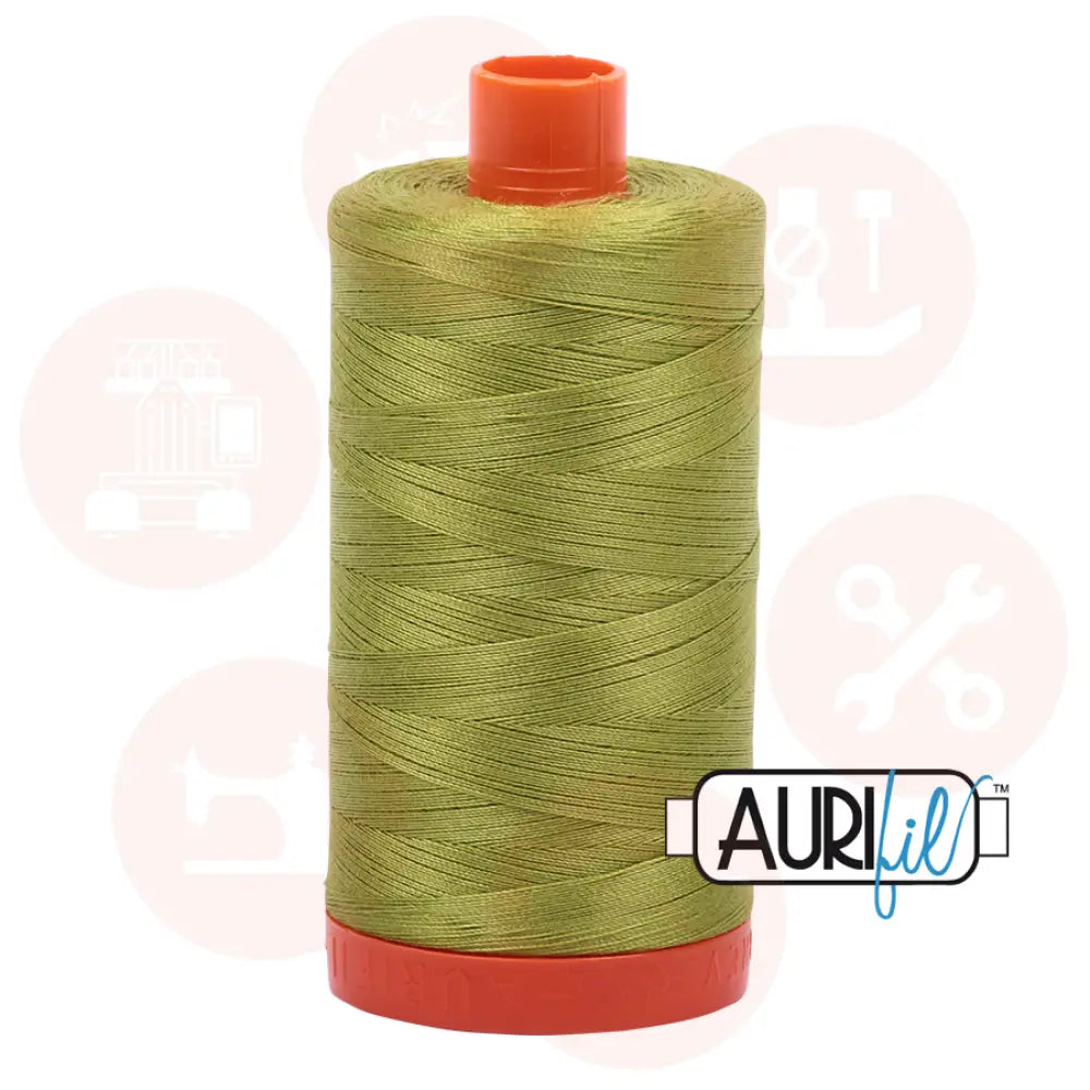 Aurifil 50Wt Cotton Mako Thread -Light Leaf Green Mk50Sp-1147 Domestic