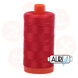 Aurifil 50Wt Cotton Mako Thread -Lobster Red Mk50Sp-2265 Domestic