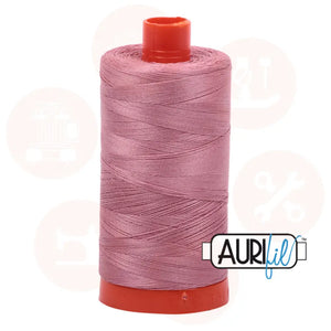 Aurifil 50Wt Cotton Mako Thread -Med Carmine Red Mk50Sp-2455 Domestic