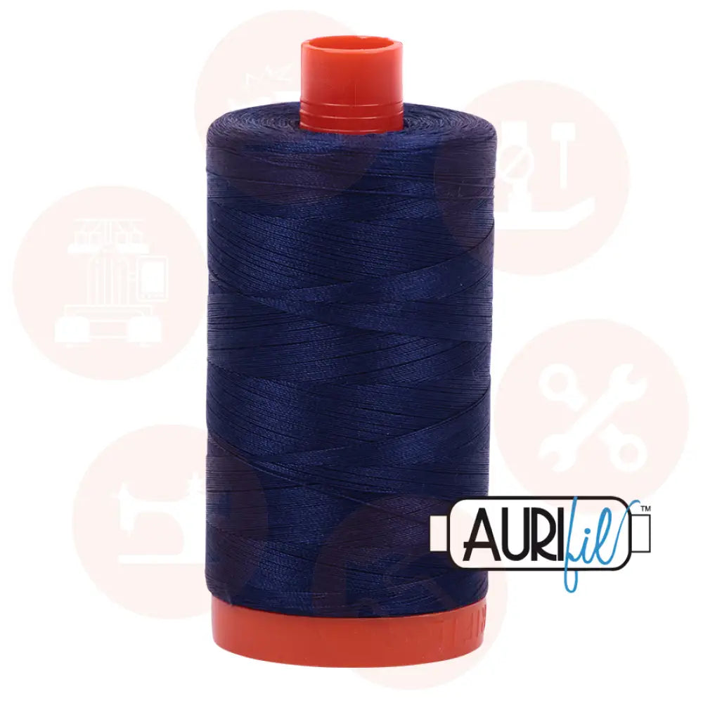 Aurifil 50Wt Cotton Mako Thread Midnight Mk50Sp-2745 Domestic