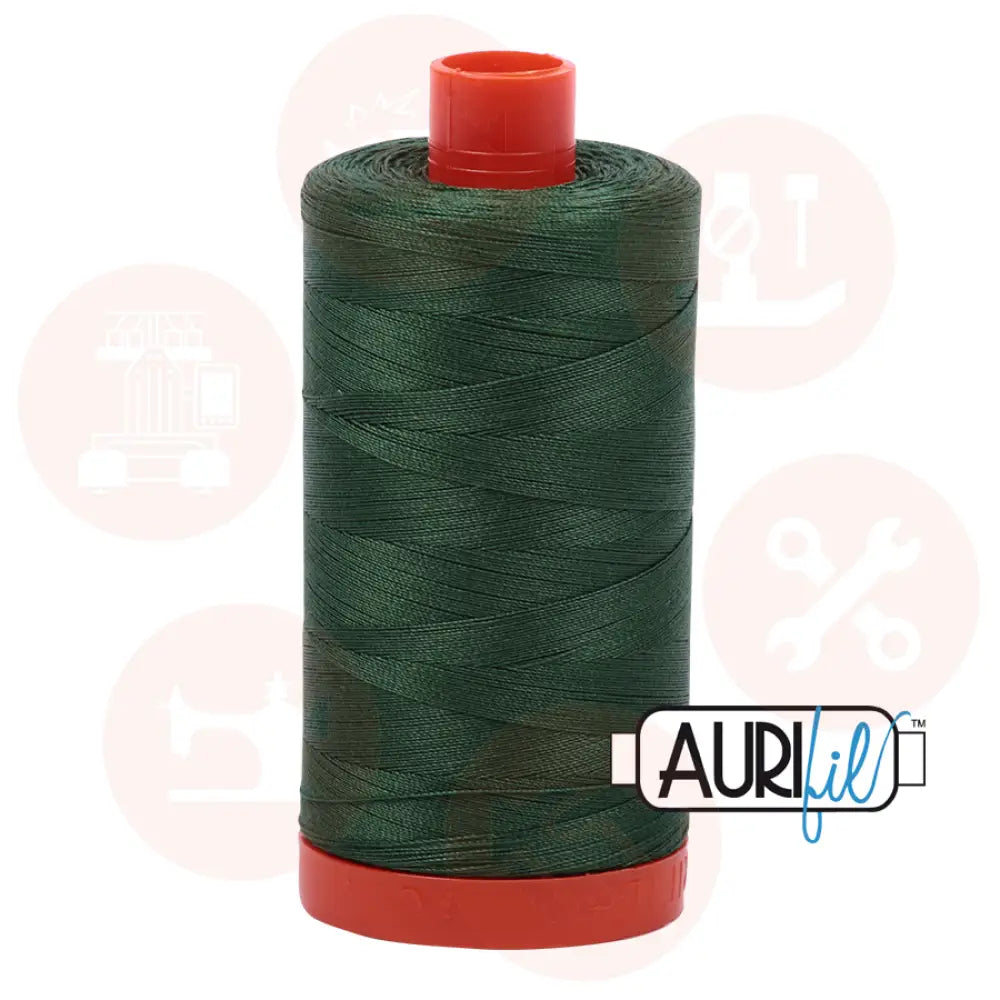 Aurifil 50Wt Cotton Mako Thread -Pine Mk50Sp-2892 Domestic