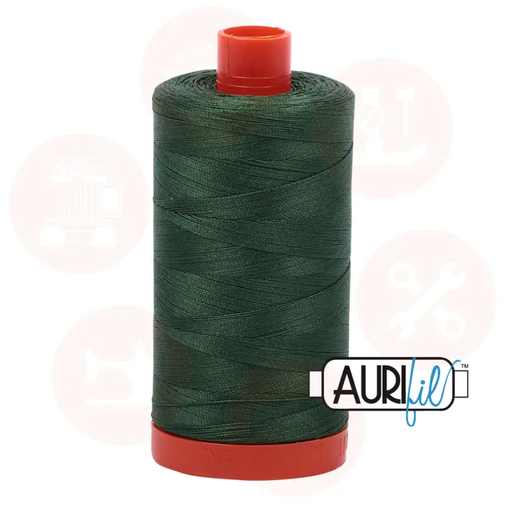 Aurifil 50Wt Cotton Mako Thread -Pine Mk50Sp-2892 Domestic