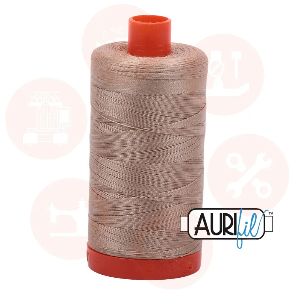 Aurifil 50Wt Cotton Mako Thread -Sand Mk50Sp-2326 Domestic