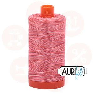 Aurifil 50Wt Cotton Mako Thread Varigated Strawberry Parfait Mk50Sp-4668 Domestic