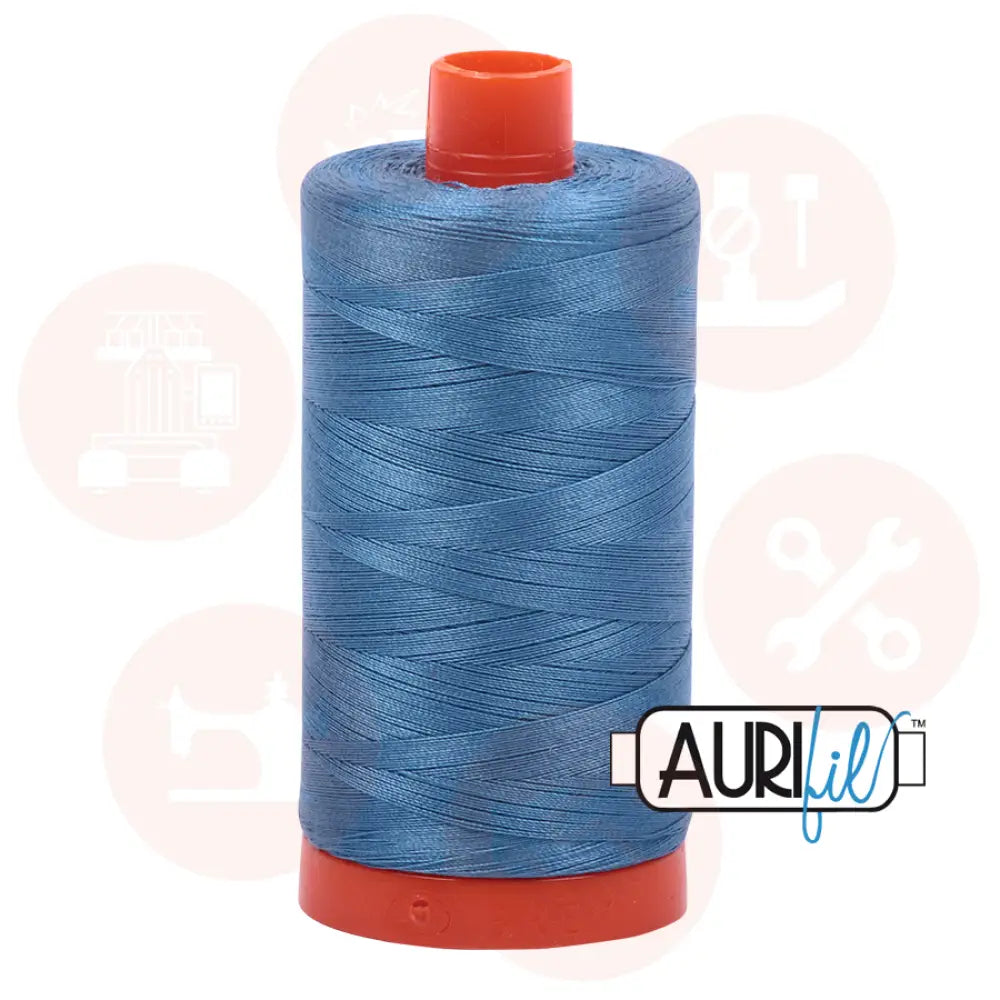 Aurifil 50Wt Cotton Mako Thread Wedgewood Mk50Sp-4140 Domestic