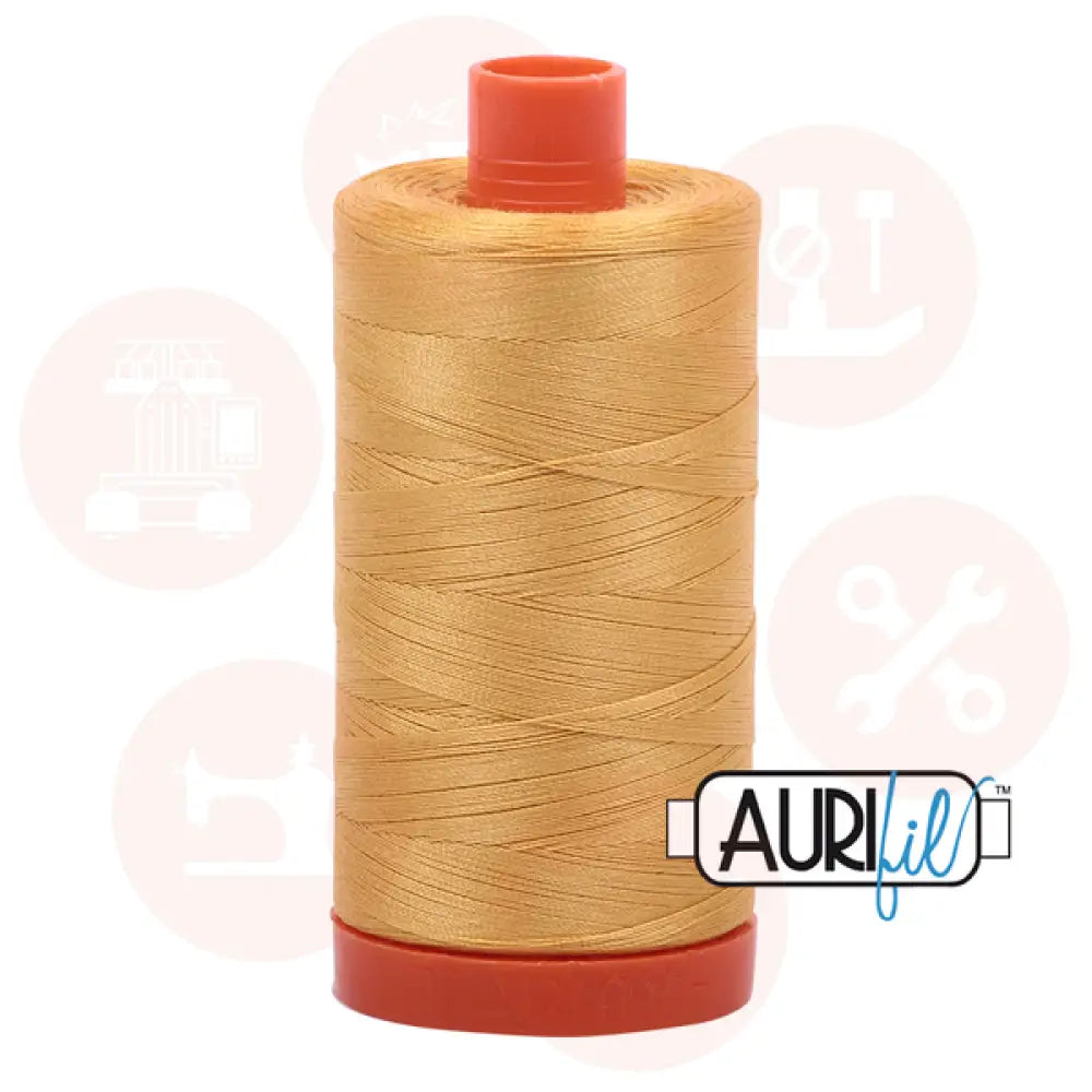 Aurifil 50Wt Cotton Mako Thread Yellow Orange Mk50Sp-2134 Domestic