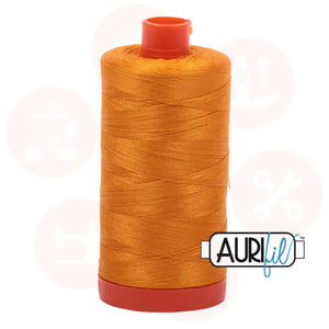 Aurifil 50Wt Cotton Mako Thread Yellow Orange Mk50Sp-2145 Domestic