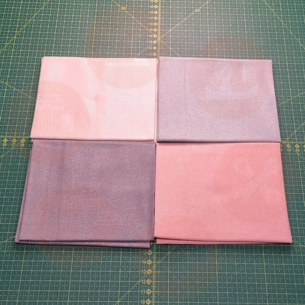 Blush & Grey Dot Foil Fat Quarter Set Of 4 - 18’’ X 22’’ (45Cm 55Cm)