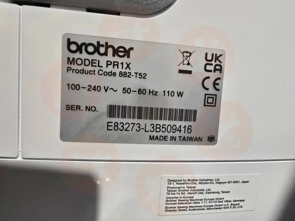 Brother Pr1 = Pr1X Embroidery Machine **Ex Demo-As New - Full Warranty** Domestic