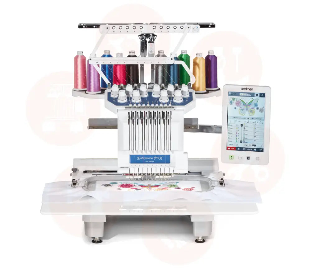 Brother Pr1055X Embroidery Machine + Cap Frame Prcf5 Domestic