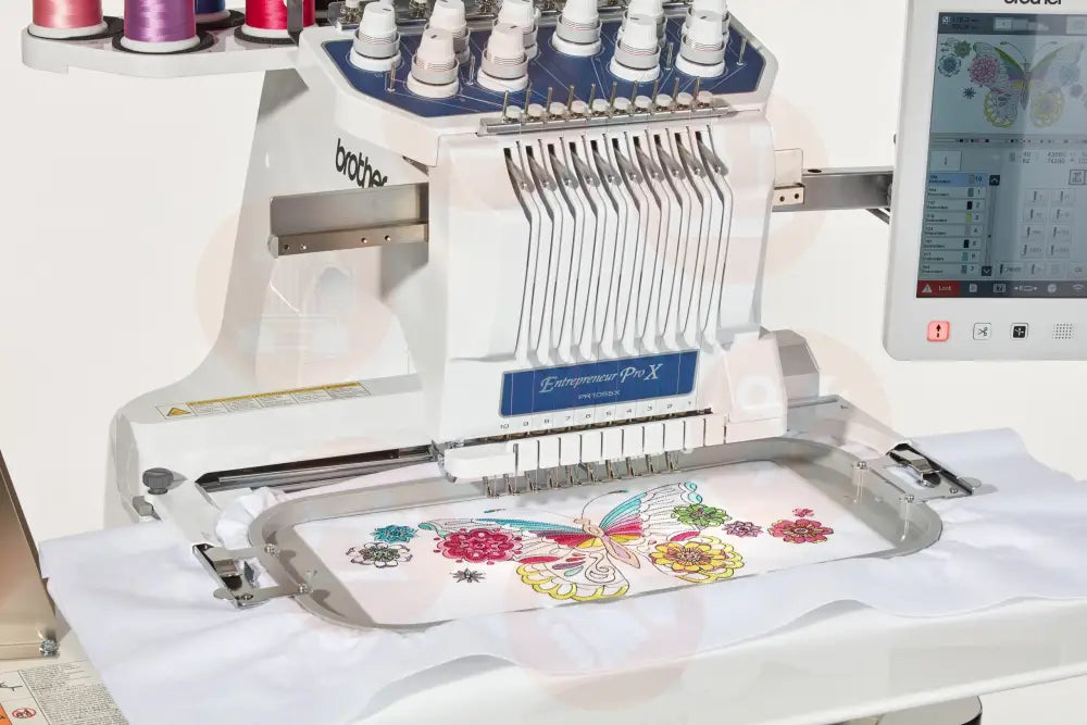 Brother Pr1055X Embroidery Machine + Cap Frame Prcf5 Domestic