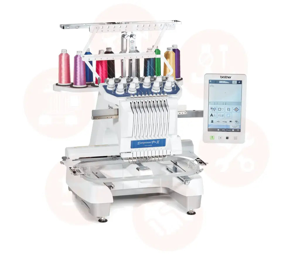 Brother Pr1055X Embroidery Machine + Cap Frame Prpcf1 Domestic