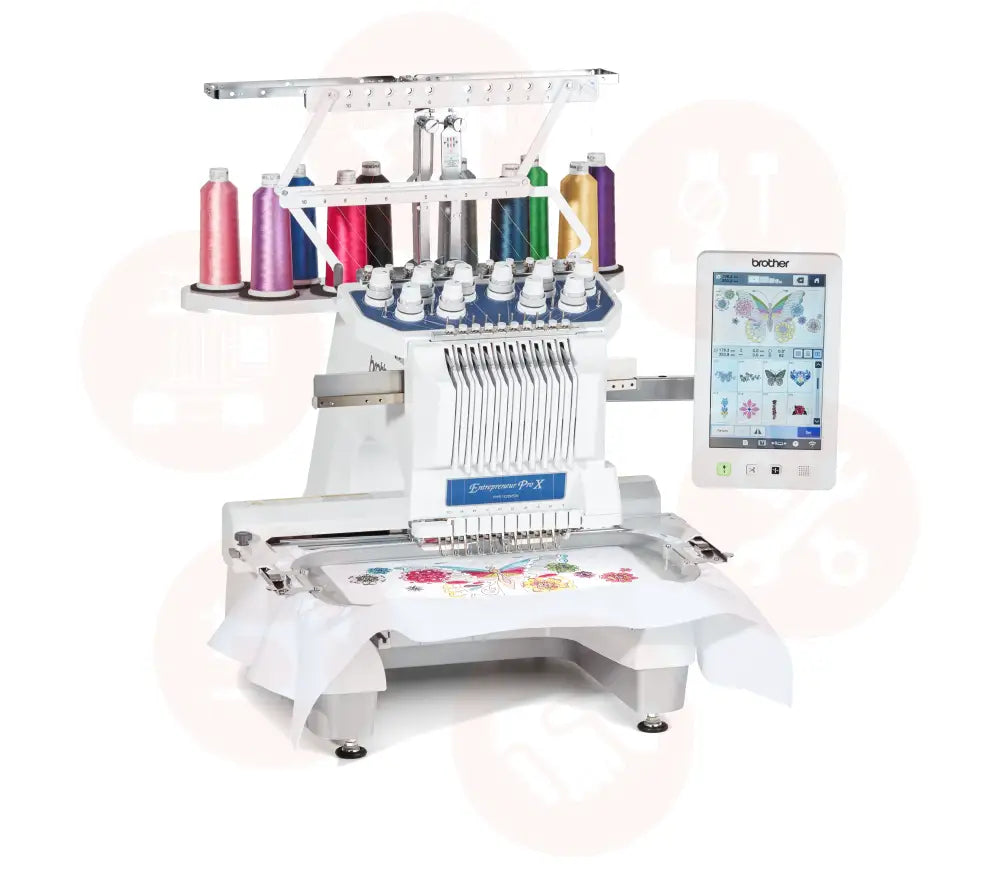 Brother Pr1055X Embroidery Machine + Cap Frame Prpcf1 Domestic