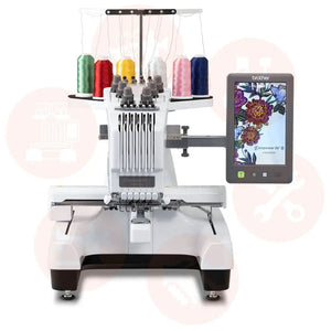 Brother Pr680W Embroidery Machine + Cap Frame Prcf3 Cylinder Prcl1 Domestic