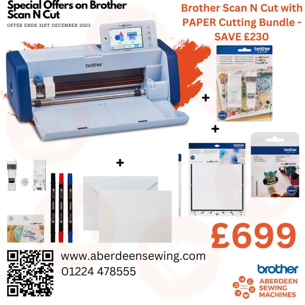 Brother Sdx2250D Scan N Cut With (Paper Cutting Bundle) Domestic