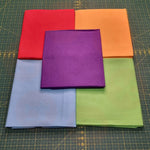 Cotton Brights Fat Quarter Set Of 5 - 18’’ X 22’’ (45Cm 55Cm)