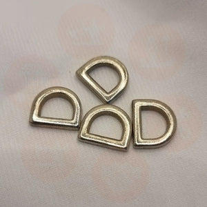 Drsmall Solid D Rings: 15Mm: Nickel 4 Pcs Bag Making Supplies