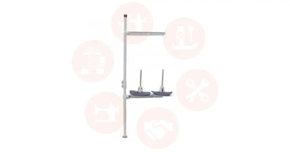 Fpl02 2 Spool Cotton Stand White With Base Industrial Parts