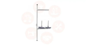 Fpl02 2 Spool Cotton Stand White With Base Industrial Parts