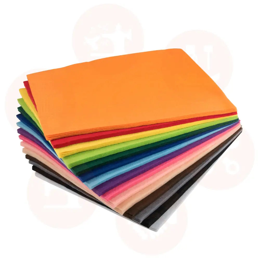 FPP11 Felt: Acrylic: 23 x 30cm: Assorted: 60 Pieces HABADASHERY
