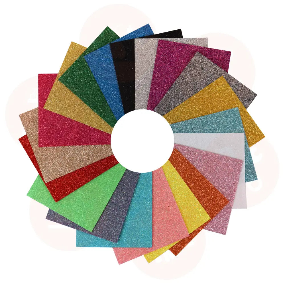 FPP18 Felt: Acrylic: 15 x 15cm: Glitter: Assorted Colours: 20 Pieces HABADASHERY