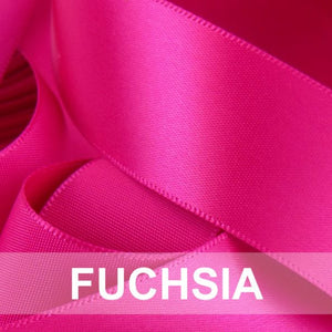 SATIN25 FUSHIA 25MM SINGLE SIDED RIBBON SOLD BY THE METER