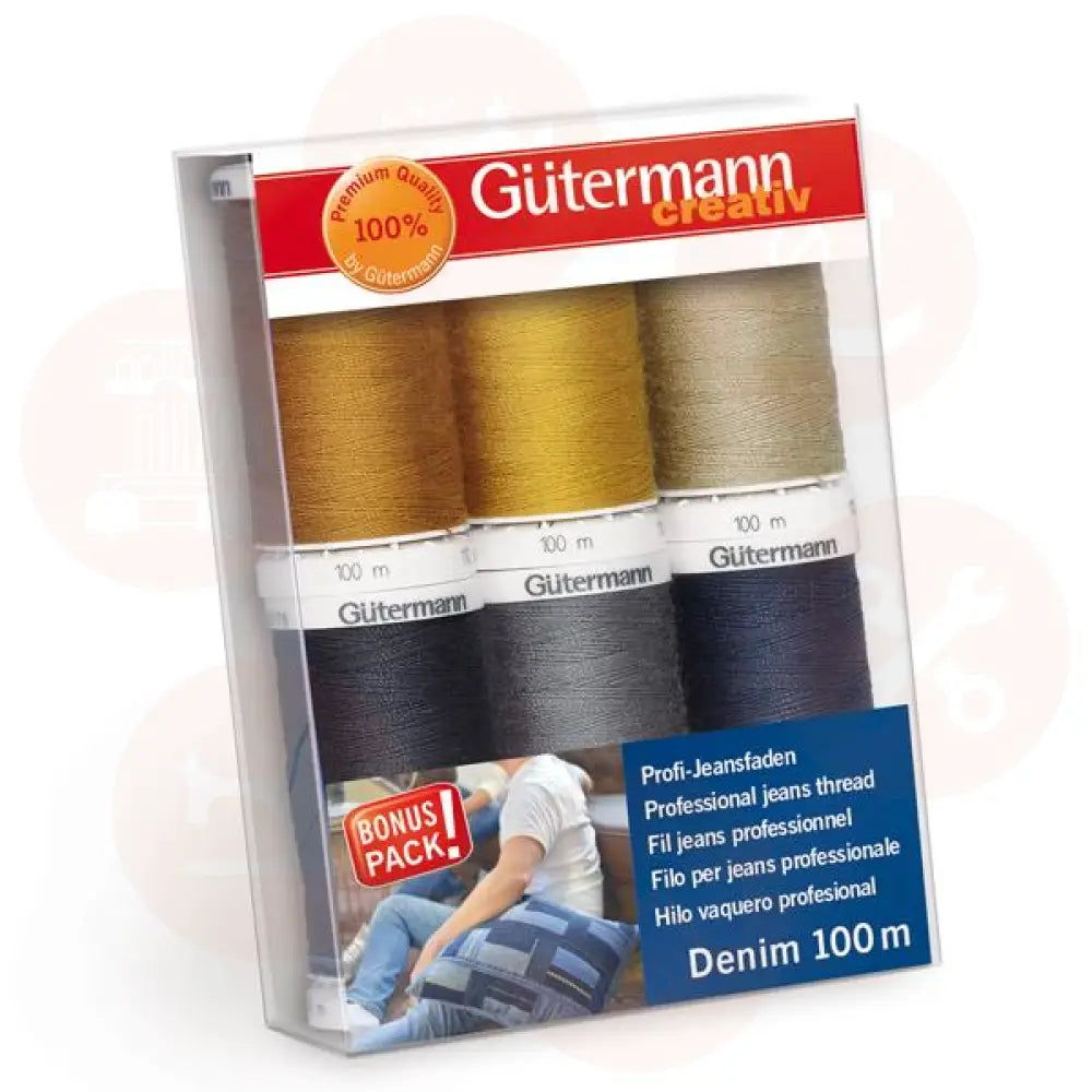 Gutermann Thread Set Denim 100M X 6 Reels Tsa731144/1 Domestic